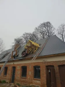 Viel rénovation bois à Touffreville-la-Corbeline