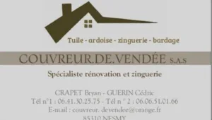 COUVREUR DE VENDEE S.A.S – Nesmy La Roche Sur Lyon à Nesmy