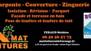 Mat Toitures SAS à Puget-Théniers