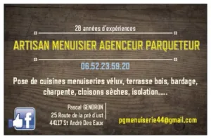 Artisan Menuisier Agenceur Pascal Gendron à Saint-André-des-Eaux